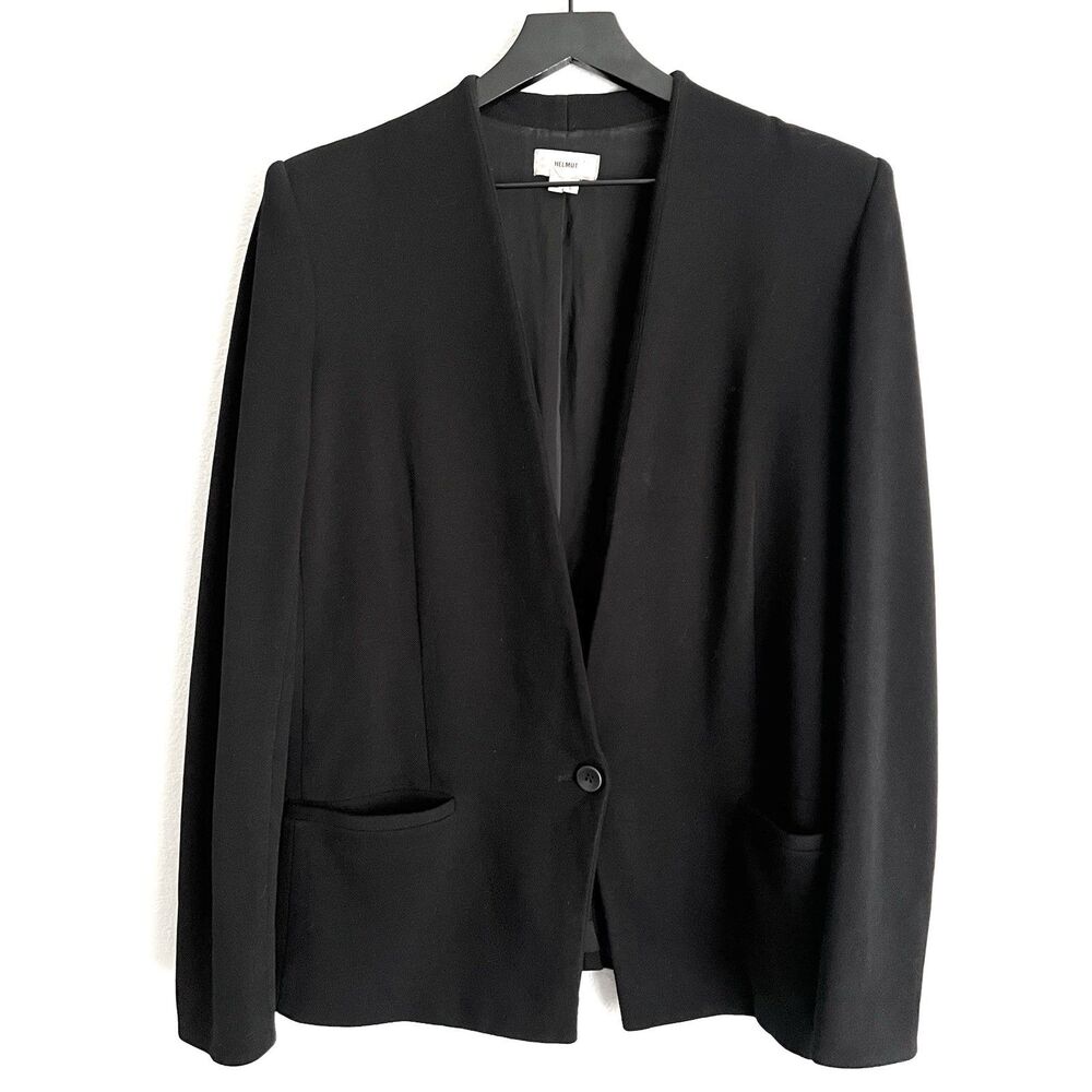 Helmut Lang Women’s One Button Blazer Size L Black